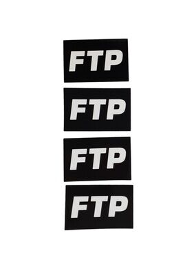 Set of 4 FTP FuckThePopulation Black Box Logo Stickers - 100% Authentic